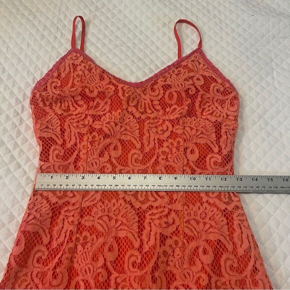 BB Dakota RSVP Pink & Coral Lace Dress Women's Size 0 - Picture 11 of 15